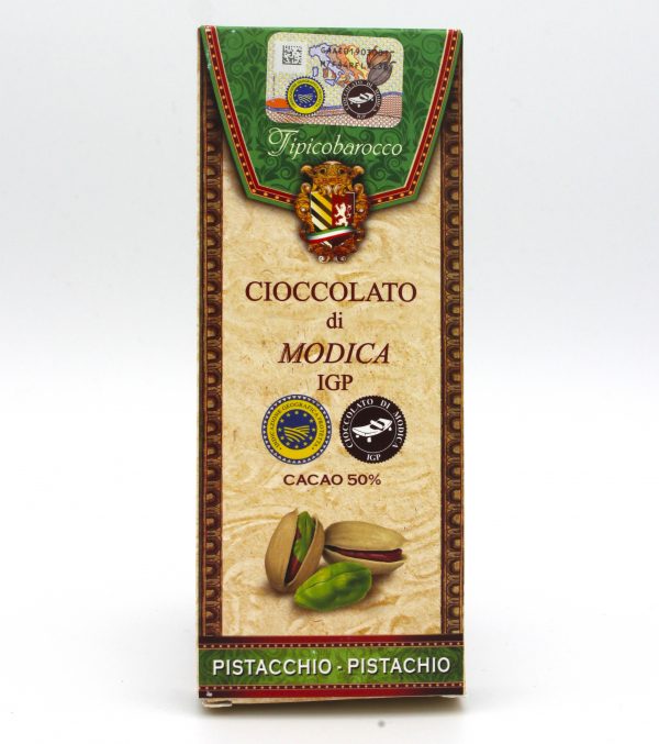 Modica chocoladereep met pistache 100 gram