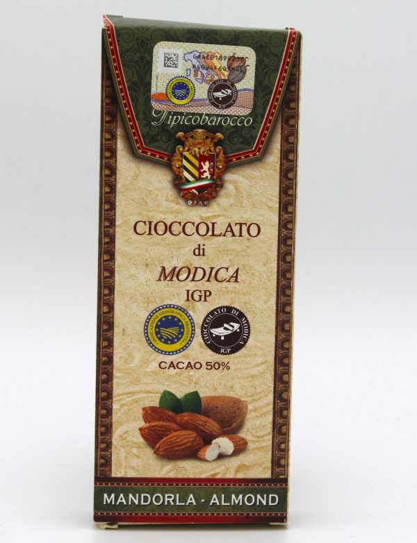 Modica chocoladereep met amandel 100 gram