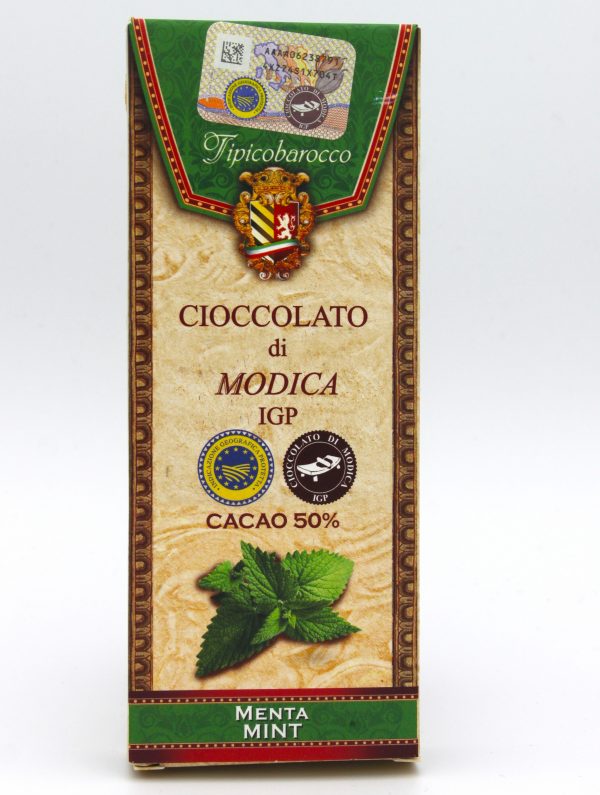 Modica chocoladereep met mint 100 gram