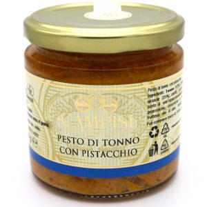 pesto van tonijn en pistachenoten inhoud 210 gram