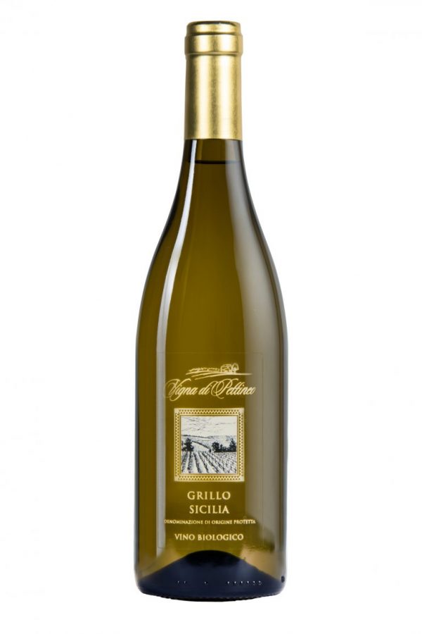 Vigna di Pettineo Grillo DOP biologische witte wijn flesinhoud 750ml.