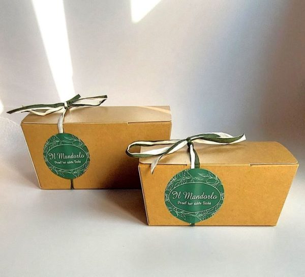 Peluso, Siciliaanse paste di mandorla, amandelkoekjes in geschenkverpakking
