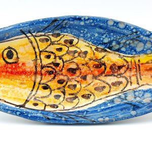 vis-schaaltje van keramiek, blauw
