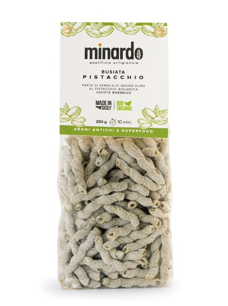 Minardo biologische busiata met pistache 250 gram
