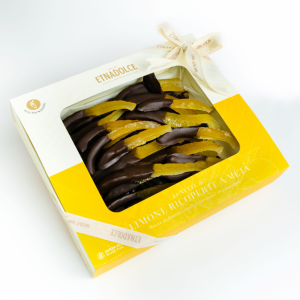 citroen zest half omhuld met chocolade