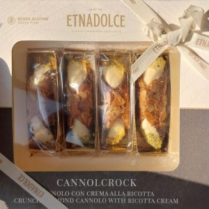 cannoli crocante gevuld met ricottacreme in luxe geschenkverpakking