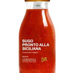 biologische siciliaanse kant en klare saus van cherrytomaten 250ml