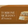 Fiasconaro zachte Siciliaanse nougat met sinaasappel, luxe reep van 150 gram