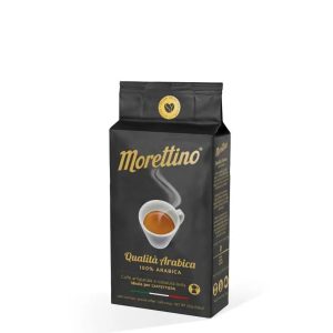 Siciliaanse Morettino-Qualita-Arabica-gemalen-koffie-voor-moka-en-filter-250 gram