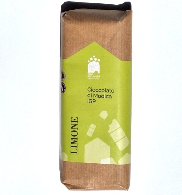 Casa-Don-Puglisi-cioccolato-di-Modica-IGP-limone Modica chocolade met citroen uit Siciliè
