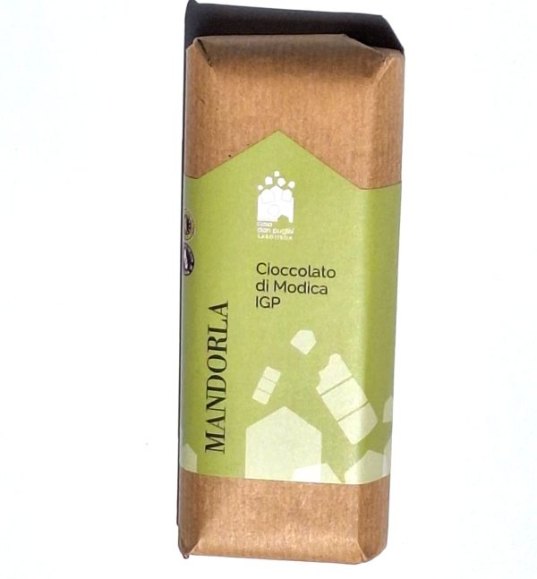 Casa-Don-Puglisi-cioccolato-di-Modica-IGP-mandorla Siciliaanse Modica chocoladereep met amandel