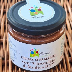 Casa-Don-Puglisicrema-spalmabile-con-cioccolato-di-Modica-IGP-190-gram Siciliaanse amandelcrème