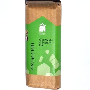 Casa-Don-Puglisi-cioccolato-di-Modica-IGP-pistacchio. Siciliaanse Modica chocolade met pistache