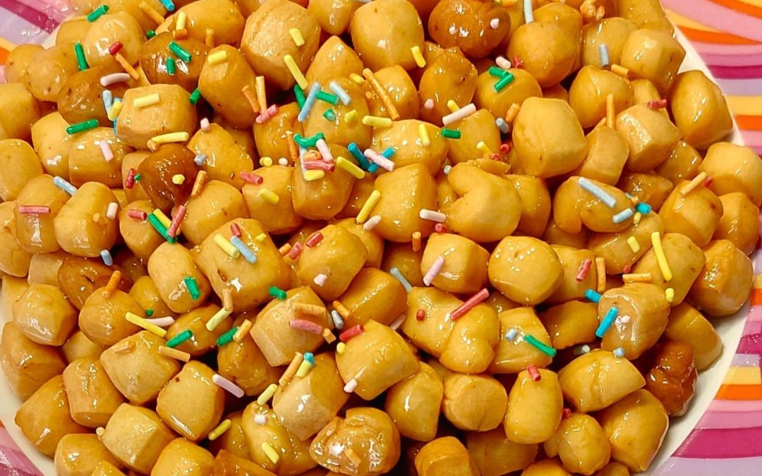 Recept voor Pignolata Siciliana al miele.