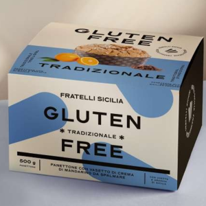 GLUTEN FREE Panettone tradizionale con vasetto di crema di mandarino, GLUTENVRIJE Panettone traditioneel met potje mandarijncremé