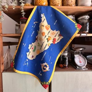 Theedoek Sicilië hangt